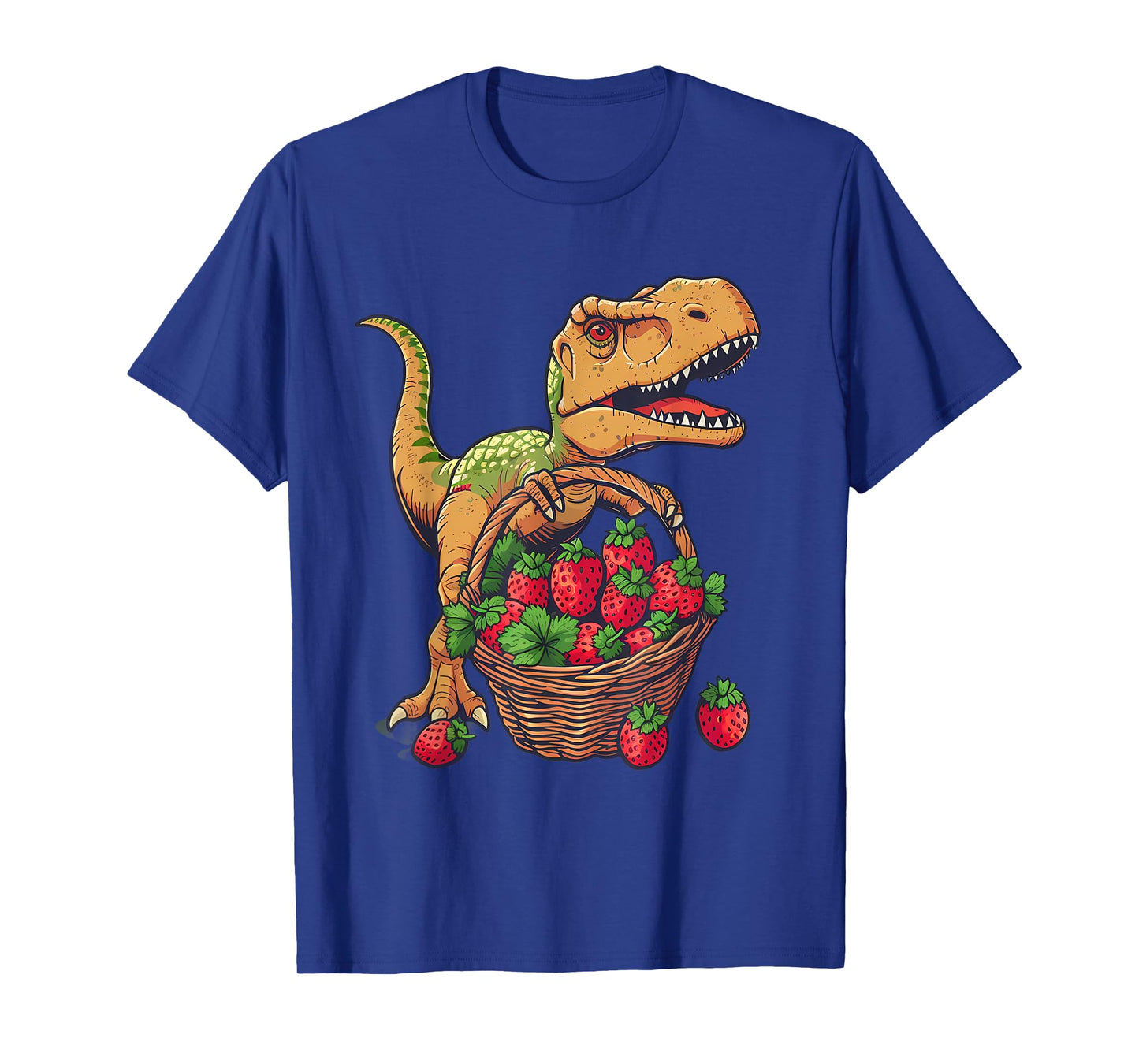 Strawberry Dinosaur Drawing Nature Strawberry Fruit Wildlife T-Shirt