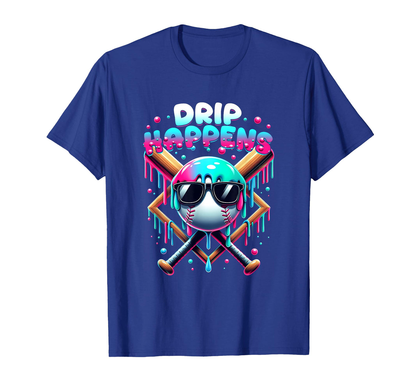 Baseball Lifestyle 101 Drip Happens Baseball Drip Icecream T-Shirt
