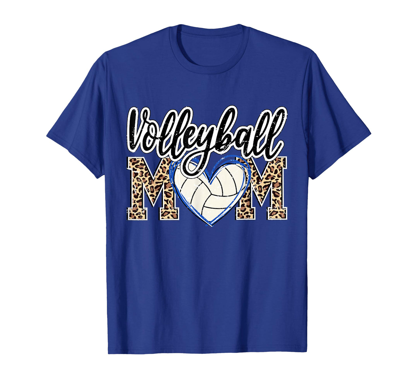 Funny Game Women Volleyball Leopard Ball Mom Mother's Day T-Shirt