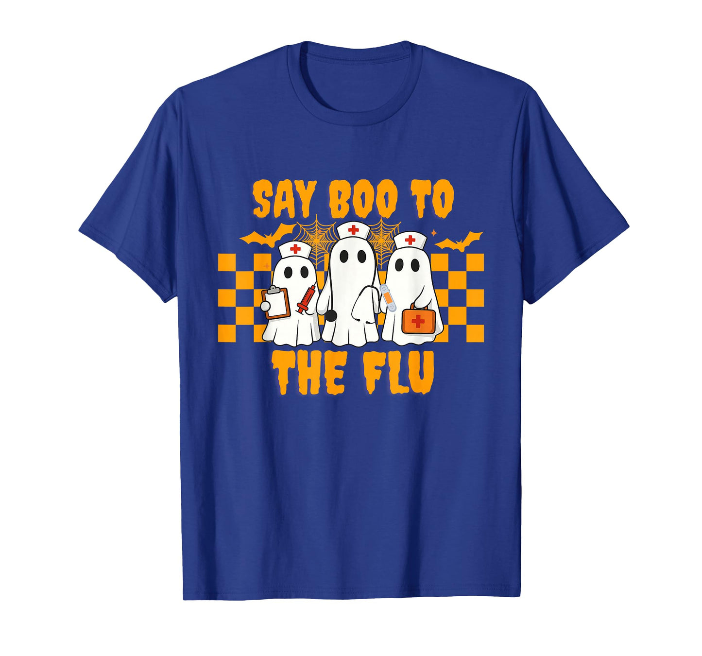 Nurse Ghost Halloween Vaccine Say Boo to The Flu T-Shirt