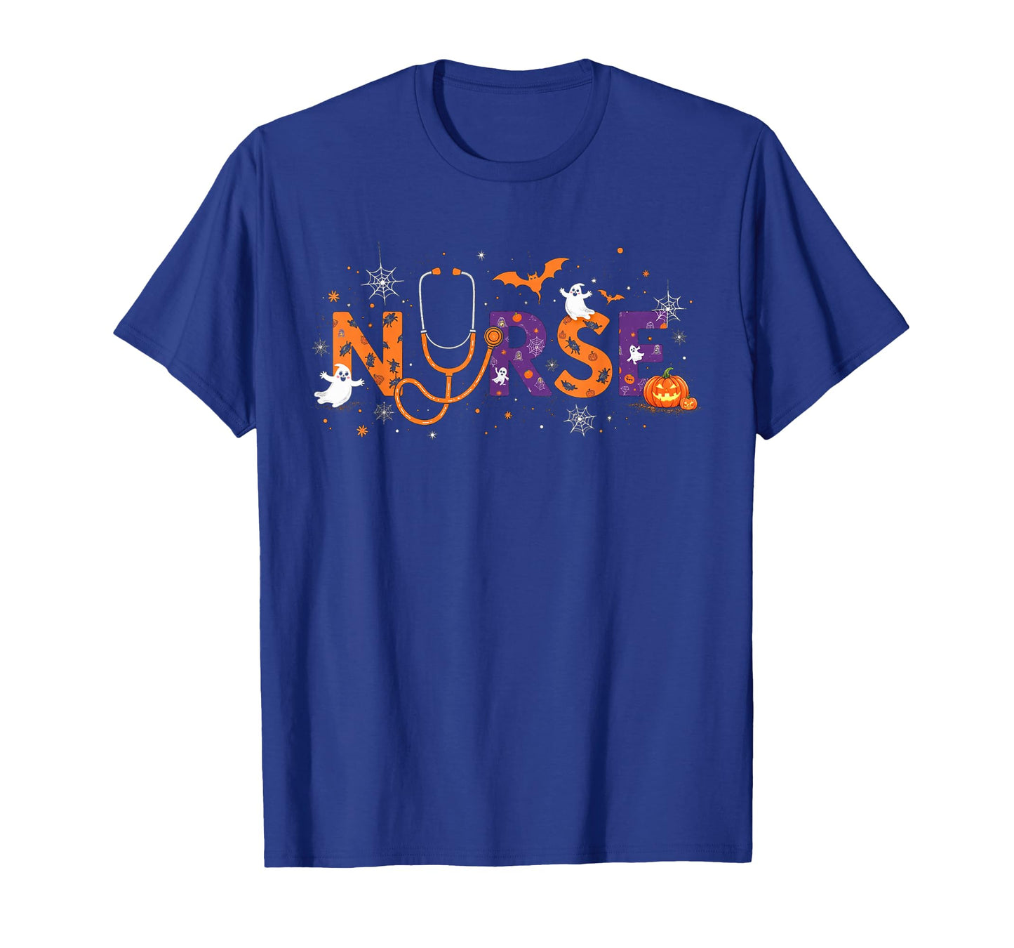 Halloween Nurse 2025 Funny Letter Nursing School Life Fall T-Shirt