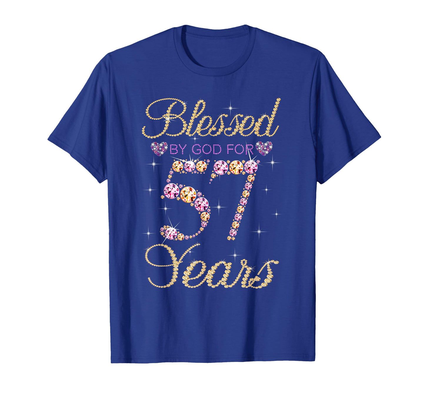 Blessed By God For 57 Years Funny 57th Birthday Women T-Shirt