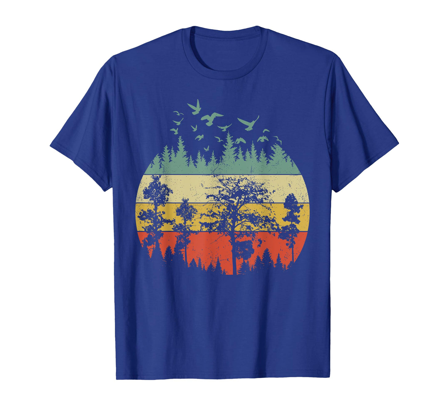 Retro Forest Wildlife Trees Outdoors Nature T-Shirt