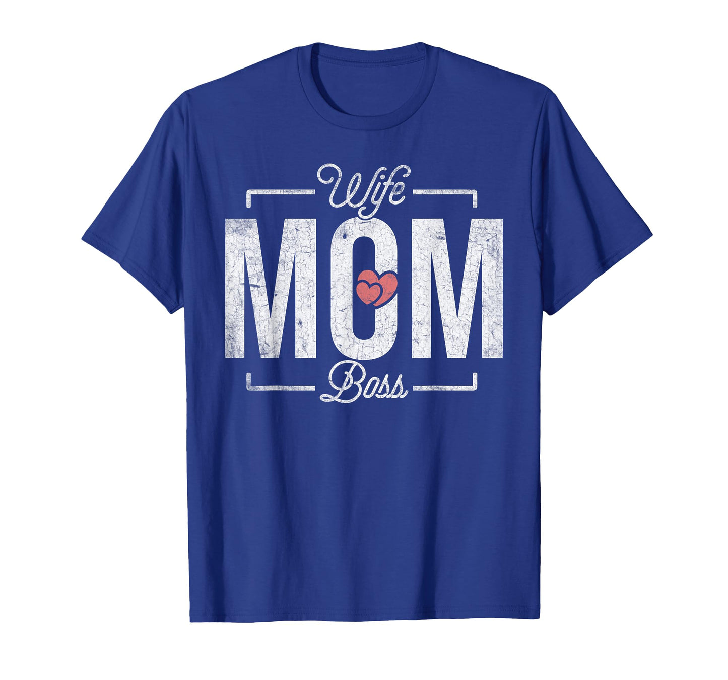 Mom Wife Boss Retro Mama Heart Mother's Day T-Shirt