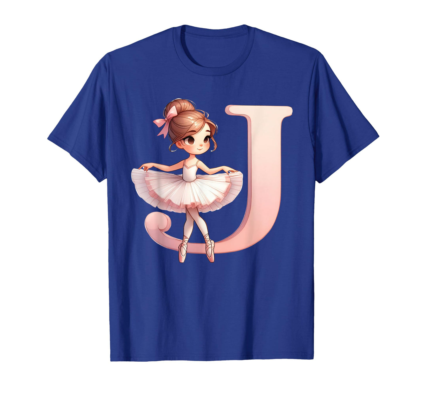 Ballerina Girl Dancing Name First Letter J Girly Tutu Ballet T-Shirt