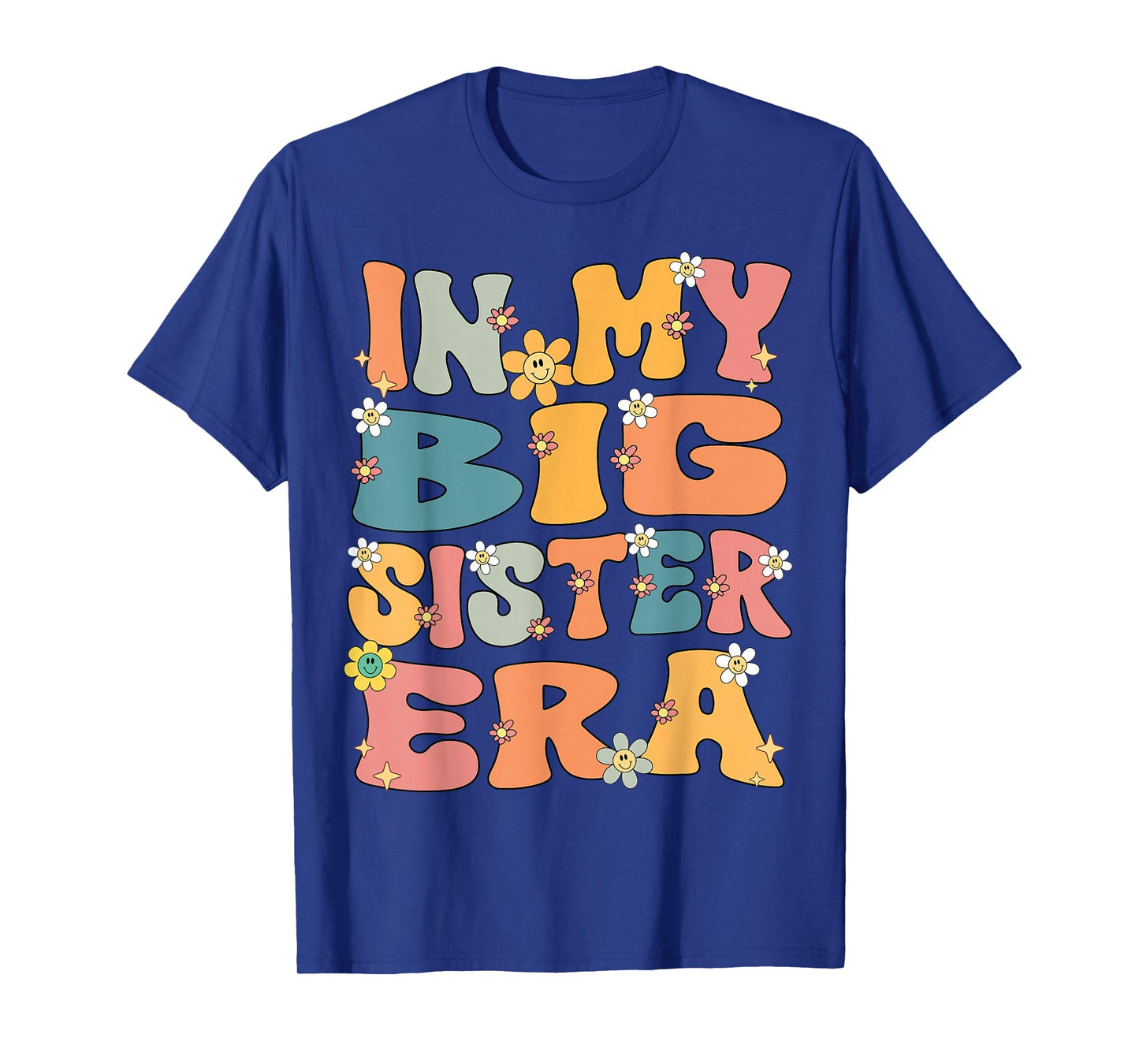 In My Big Sister Era Groovy Big Sister 2025 Cute Big Sis T-Shirt