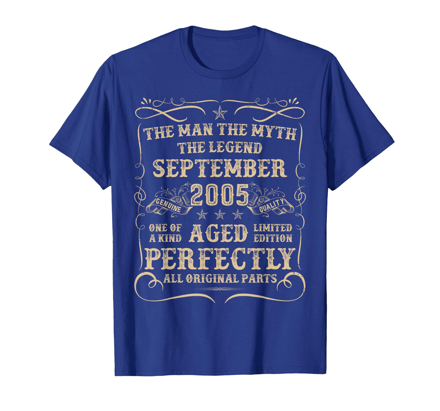 20 Year Old Birthday Gifts for Men September 2005 20th Bday T-Shirt