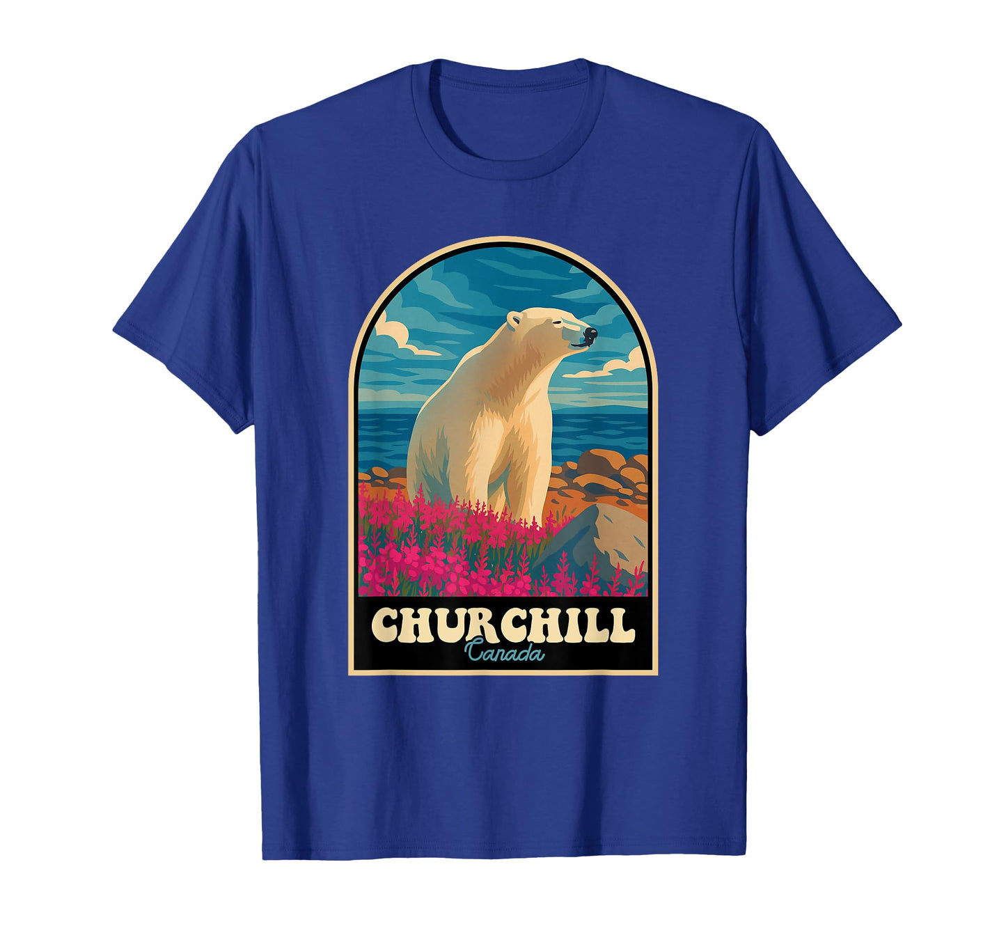 Churchill Canada Polar Bear Vintage Arctic Wildlife Design T-Shirt