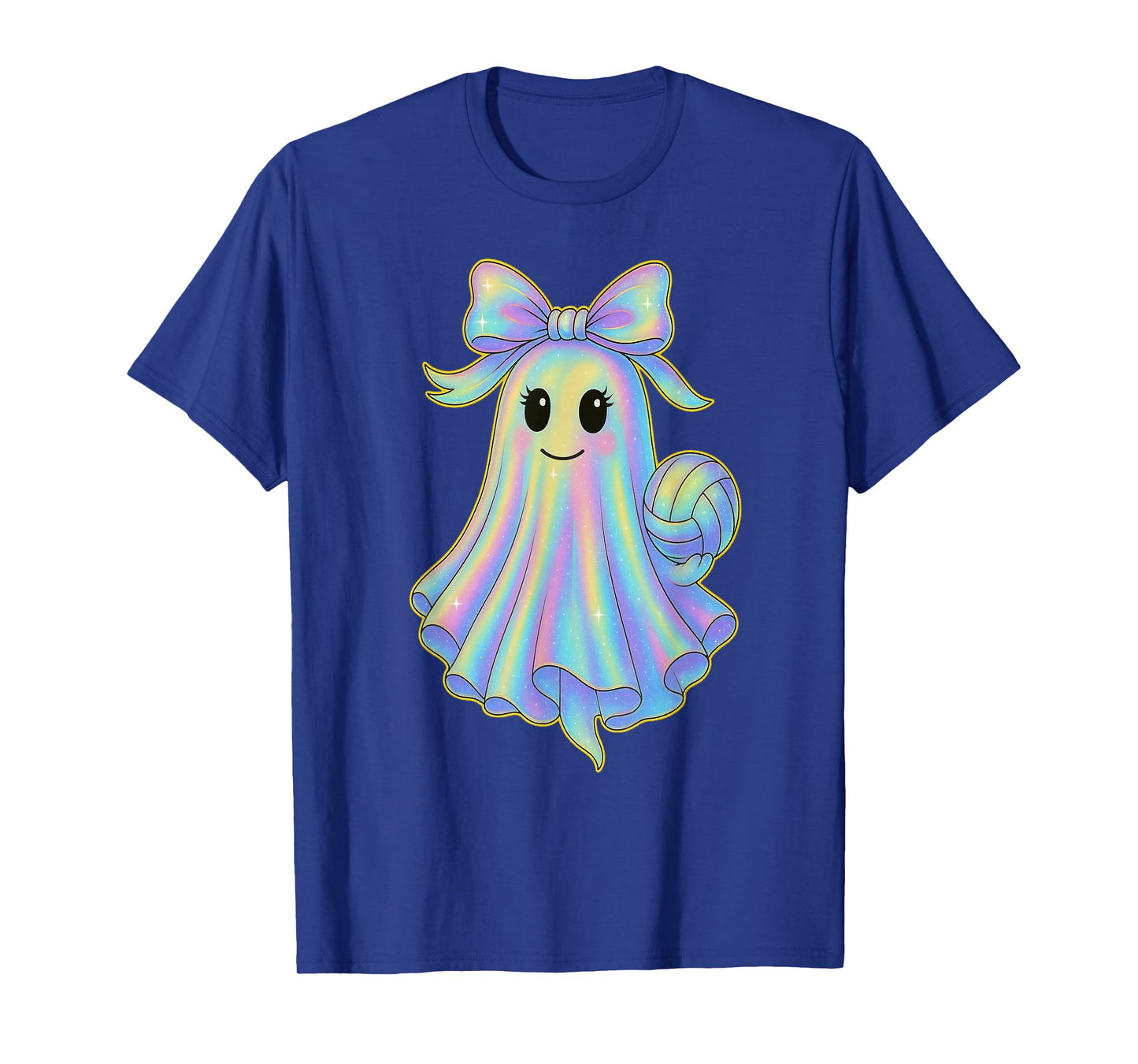 Volleyball Ghost Lover Pastel Halloween Coquette Bow T-Shirt