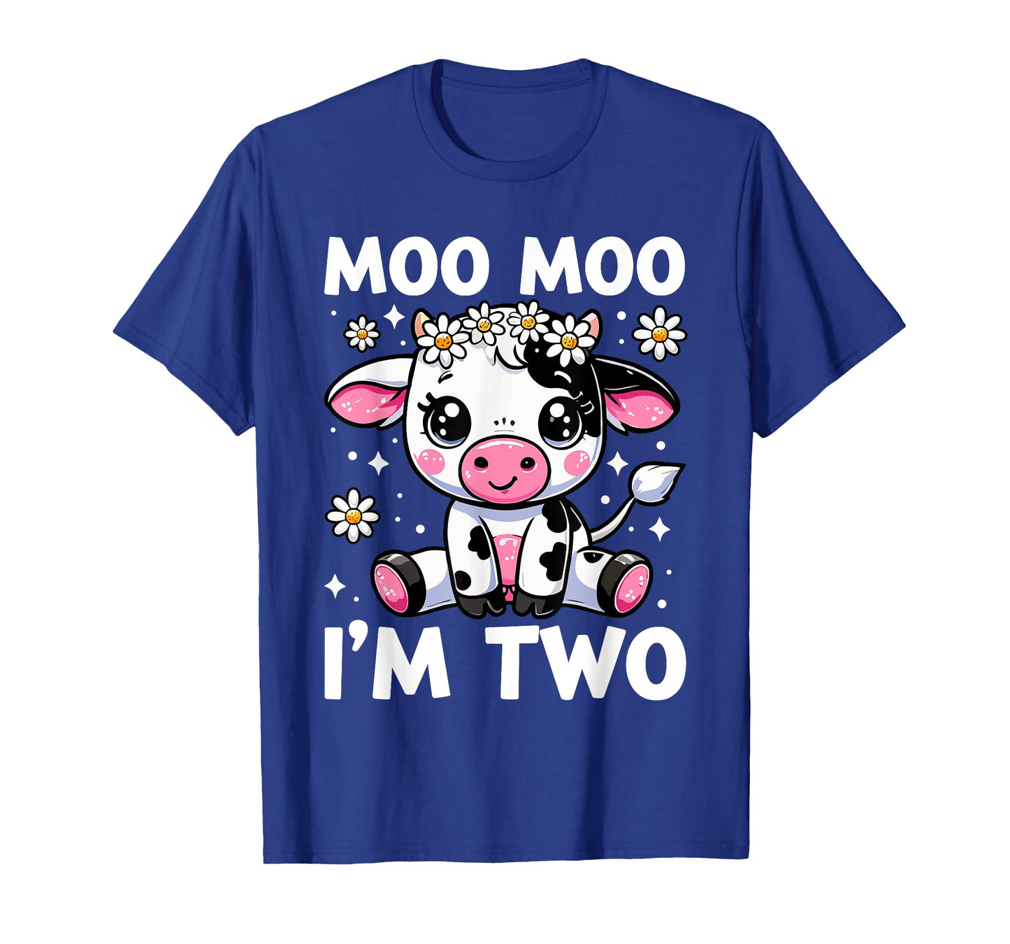 Farm Cow 2nd Birthday Toddlers, Girls, Boys Moo Moo I'm Two T-Shirt