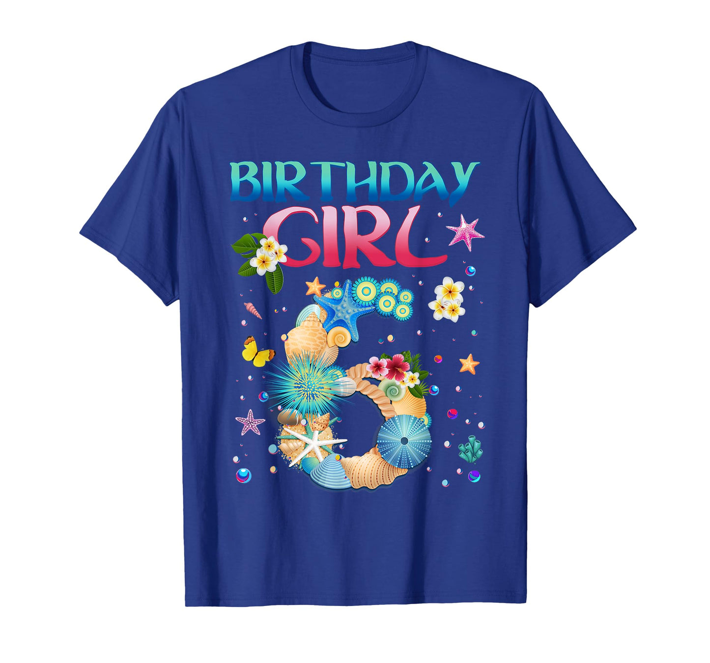 6 Years Old Birthday Girl Adventures In Oceania 6th Birthday T-Shirt