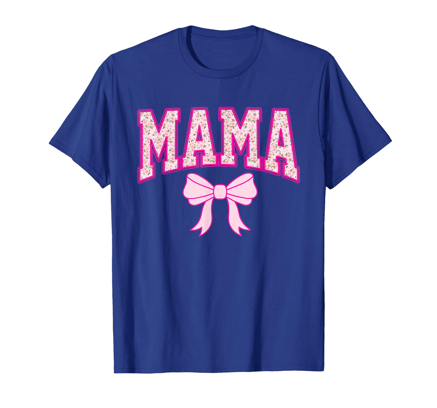 Mama Coquette Bow Groovy Pink Floral Mother's Day Mom Life T-Shirt