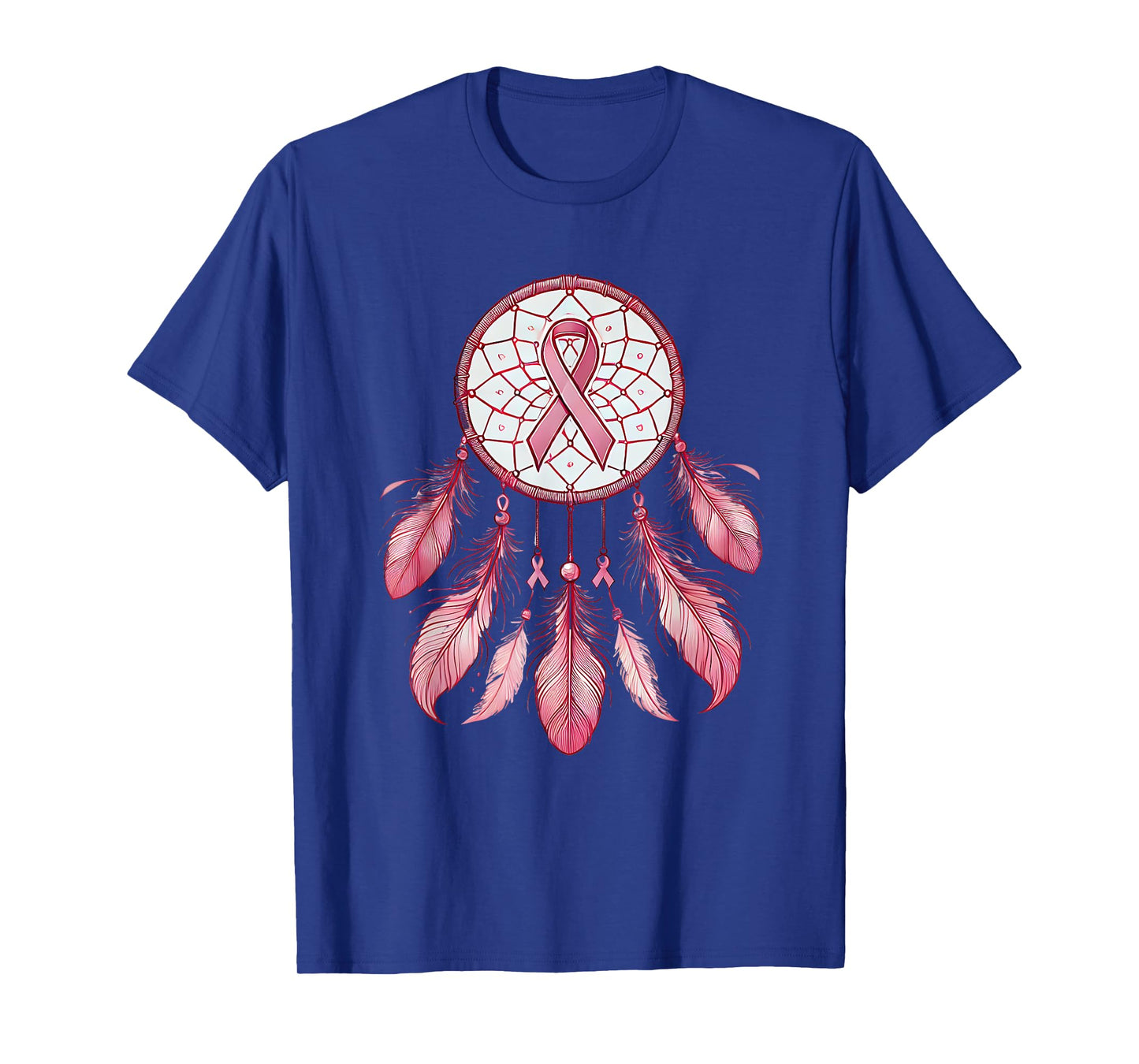 Pink Ribbon Native Indian DreamCatcher Art Breast Cancer T-Shirt