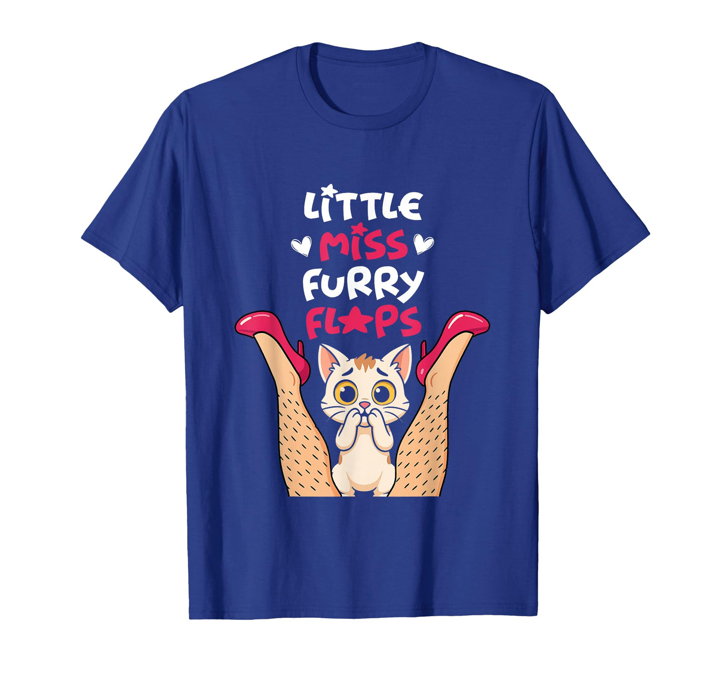 Funny Cat Little-Miss Furry Flaps Inappropriate Adult Joke T-Shirt