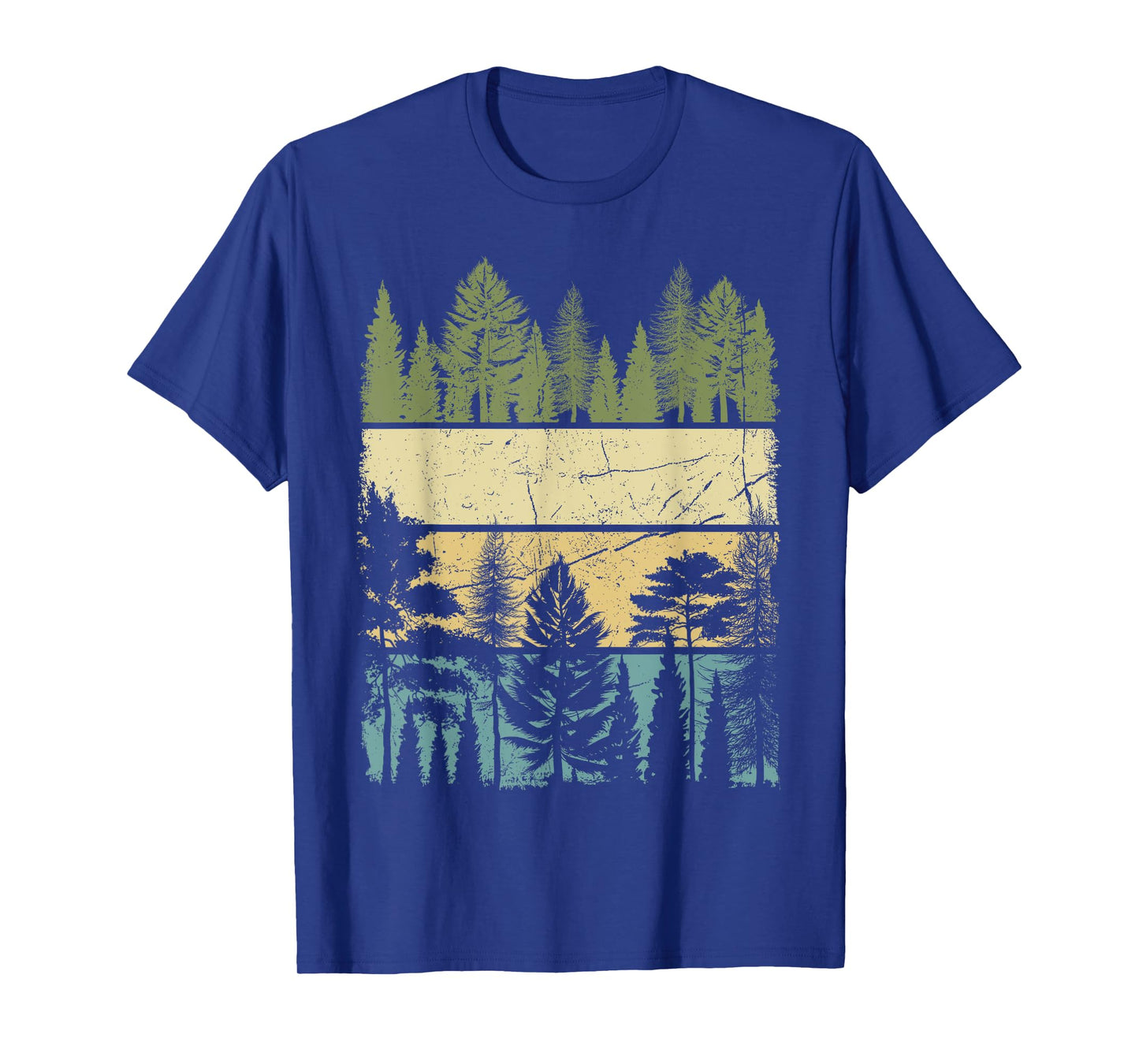 Vintage Forest Trees Wildlife Nature Hiking Camping T-Shirt