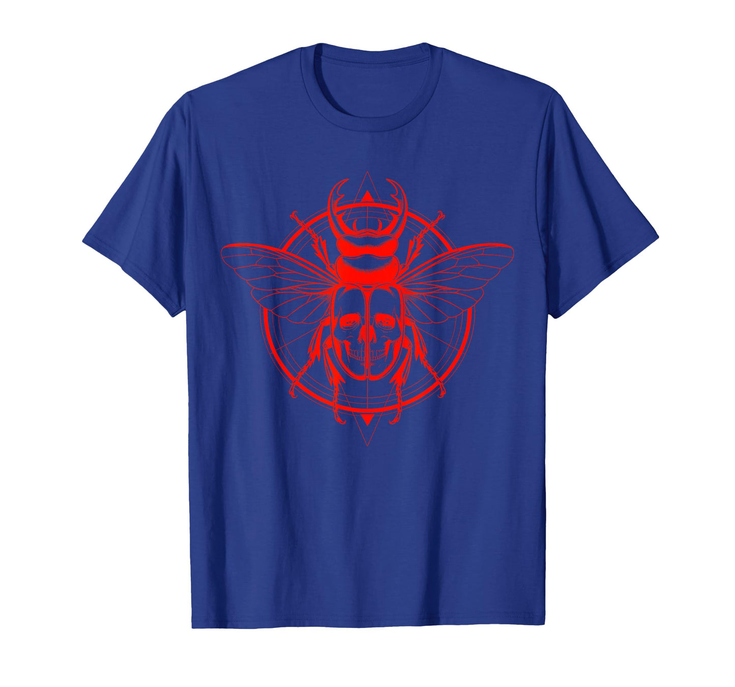 I Love Bugs Skeleton Egypt Design Insect Gothic Red T-Shirt