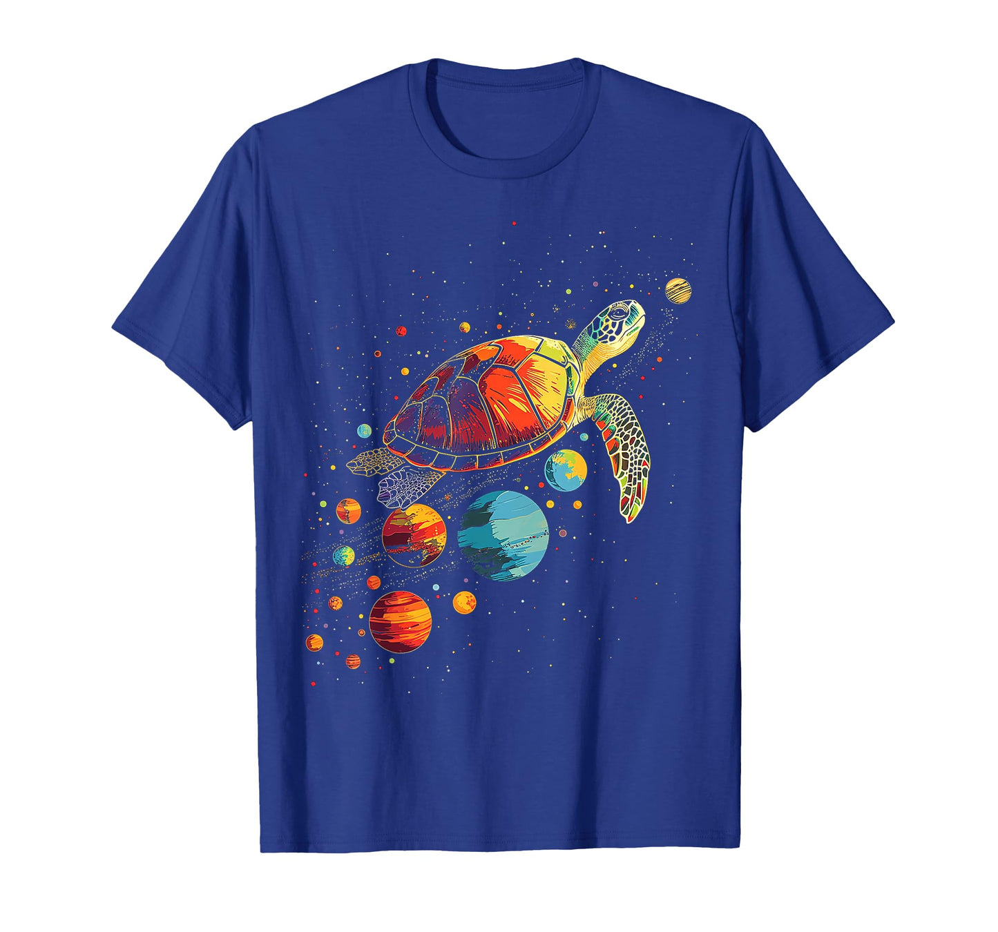 Turtler Planets Art Animal Colorful Graphic Turtle T-Shirt