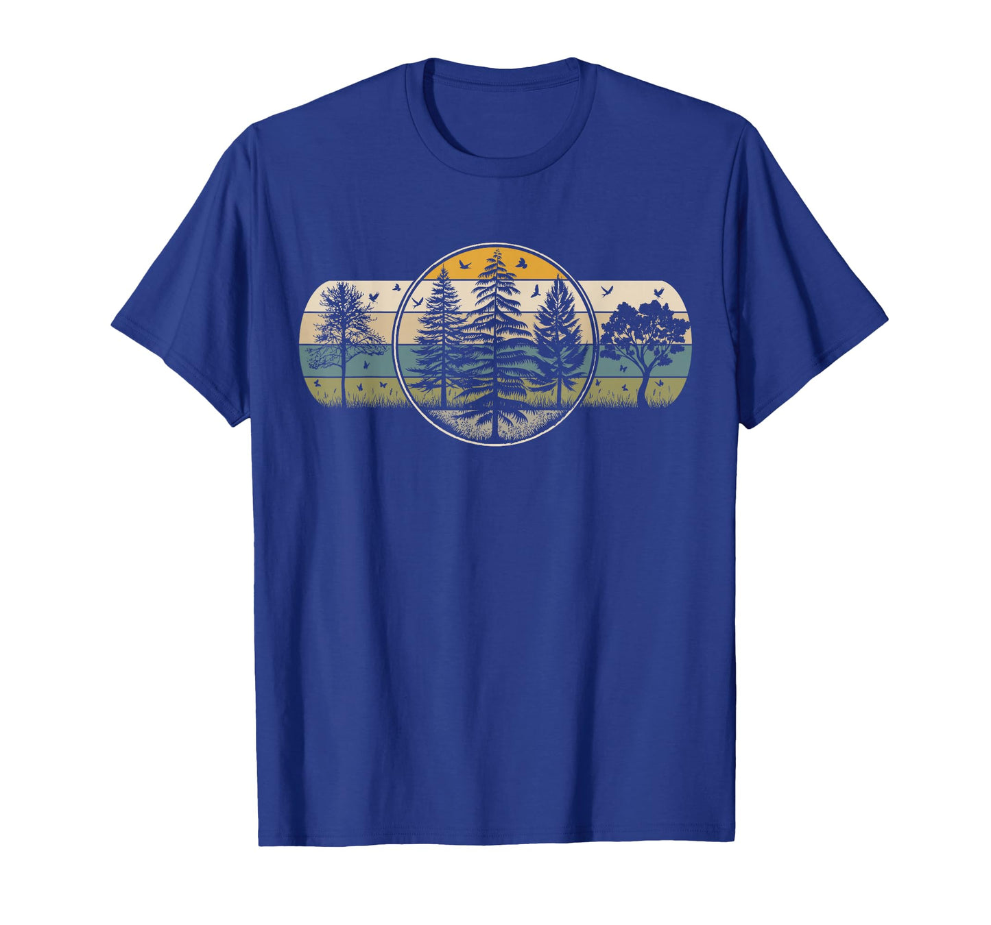 Trees Wildlife Nature Vintage Forest Hiking Camping Outdoor T-Shirt