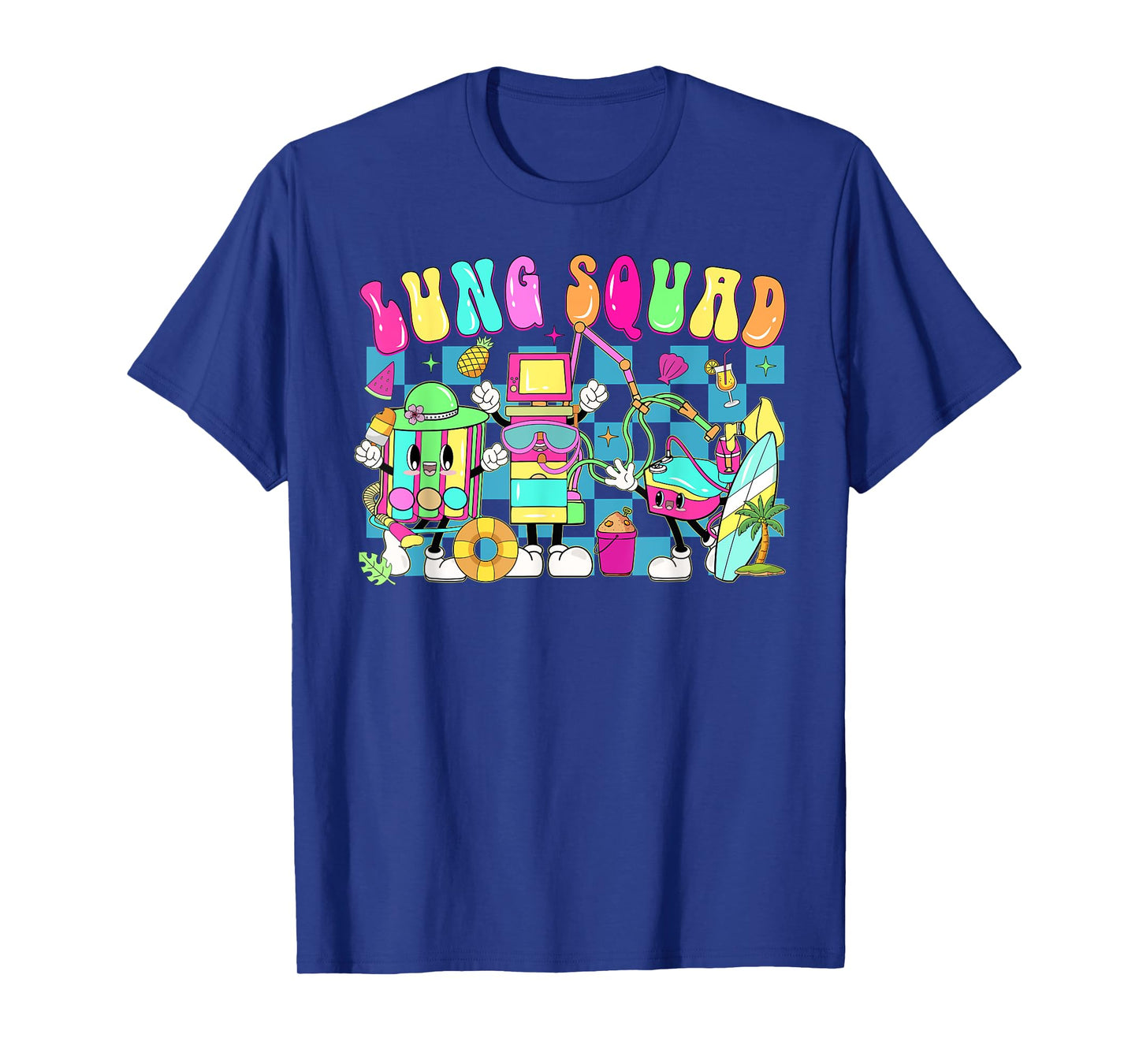 Retro Lung Squad Summer Vibe Float Respiratory Therapist T-Shirt