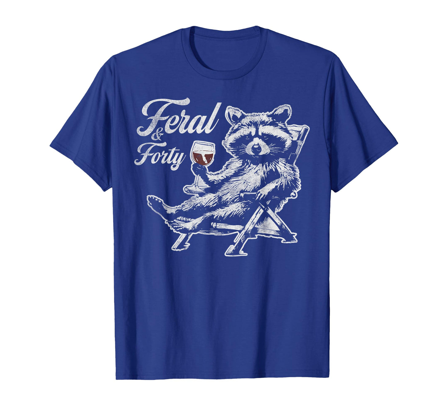Feral and Forty Funny Raccoon 40th Birthday For Women T-Shirt