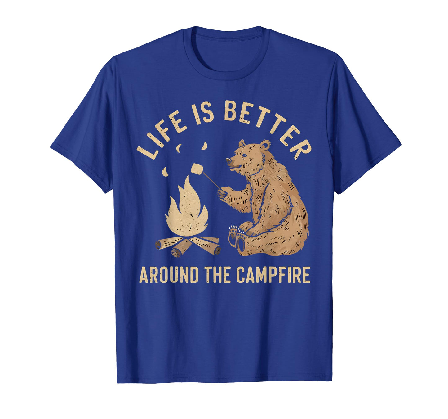 Funny Camping Life is Better Around The Campfire Bear T-Shirt