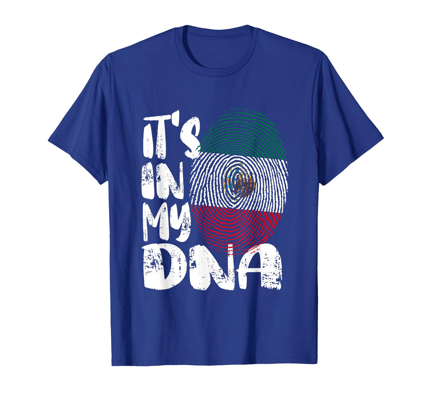Mexico Flag It's in My Dna Mexican Fingerprint Flag T-Shirt