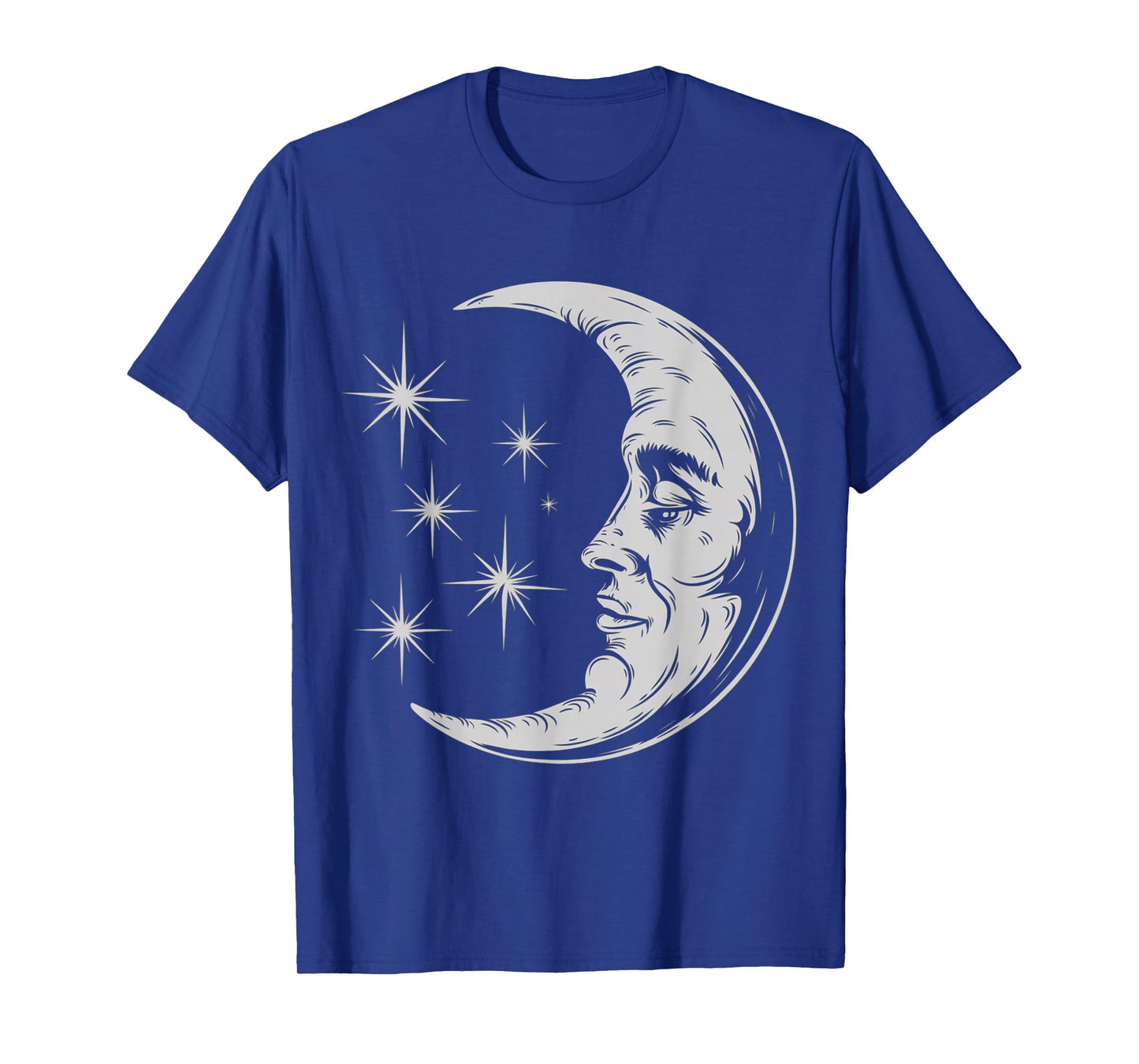Bohemian Half Crescent Moon Face T-Shirt