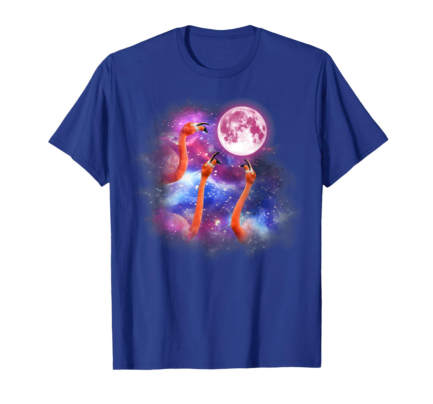 Flamingo Howling At The Moon Wildlife colorful flamingo T-Shirt