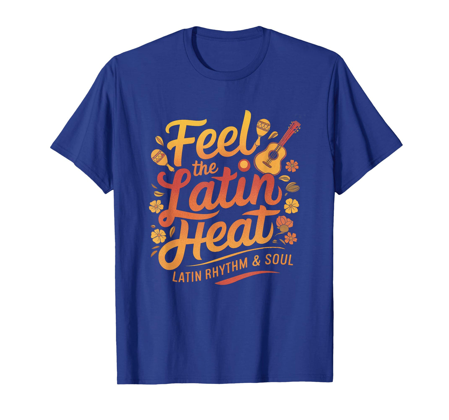 Vintage Latin Music Feel The Latin Heat Musician Groovy T-Shirt