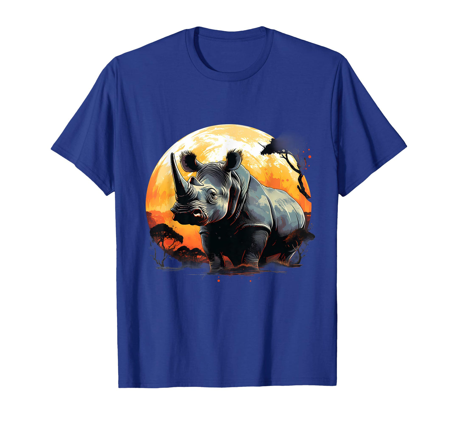 Rhino Nature Animal Art Rhinoceros Wildlife Motif Savanna T-Shirt