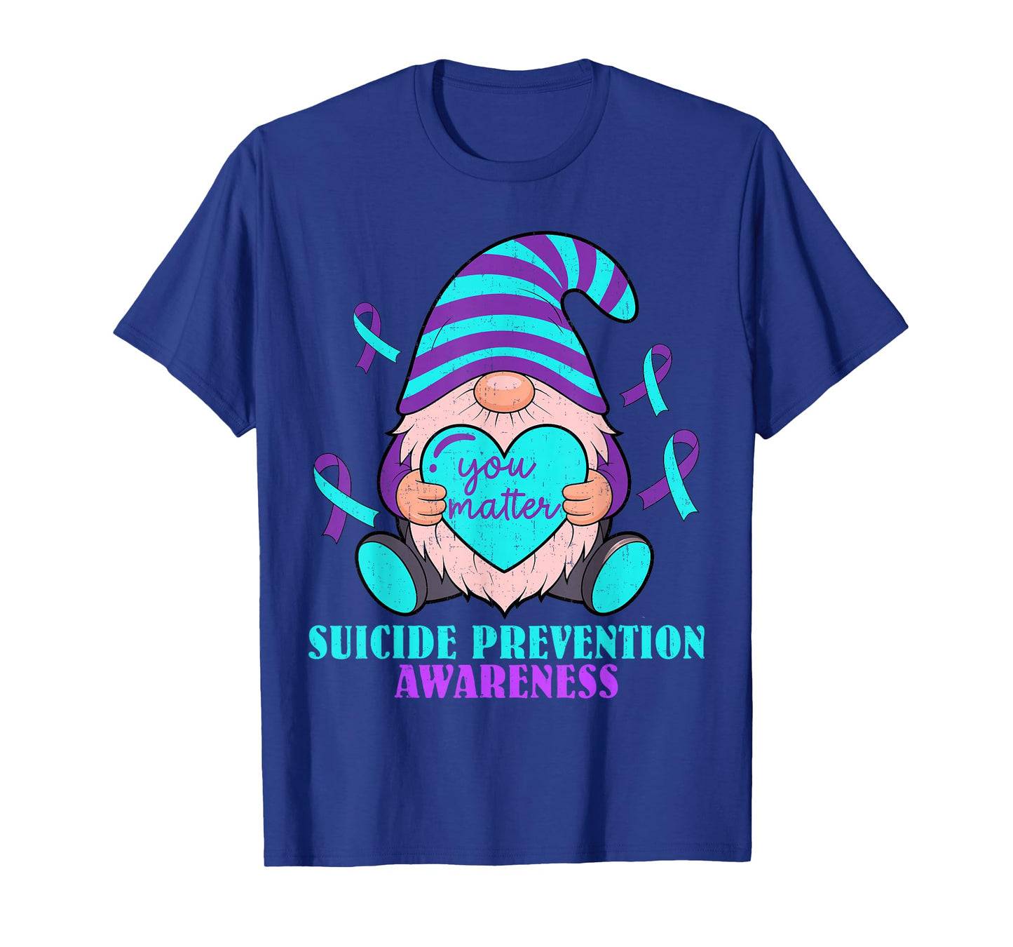 Cute Gnome Heart Your Matter Suicide Prevention Awareness T-Shirt
