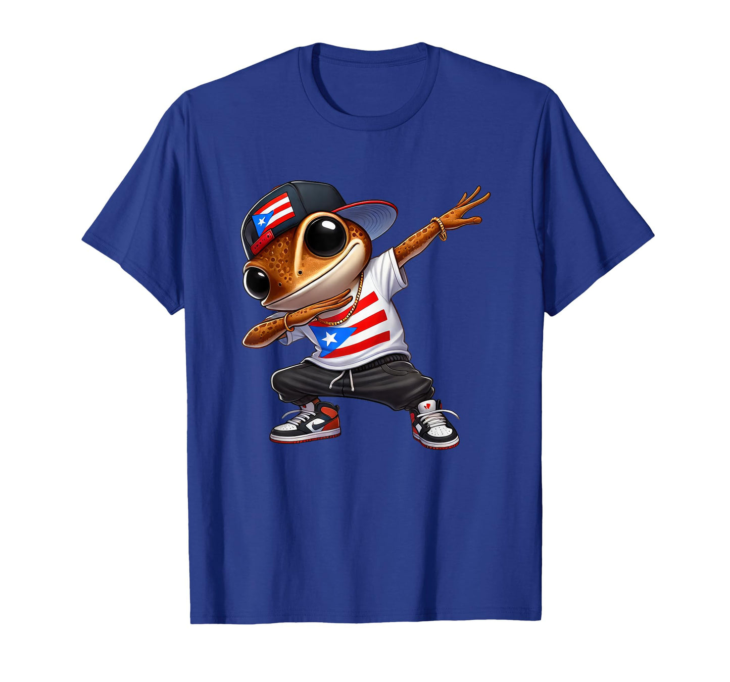 Dabbing Coqui Dab Puerto Rican Flag Hat Boricua Dimelo Fun T-Shirt