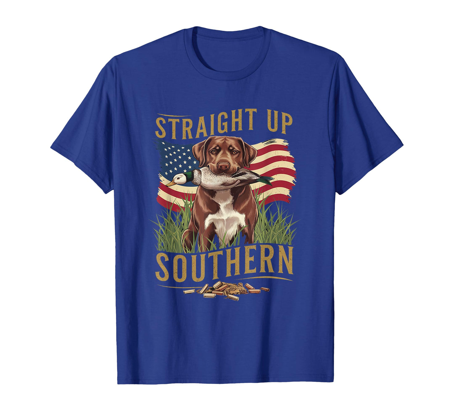 Straight Up Southern Hunting Dog and Duck Design Men Women T-Shirt