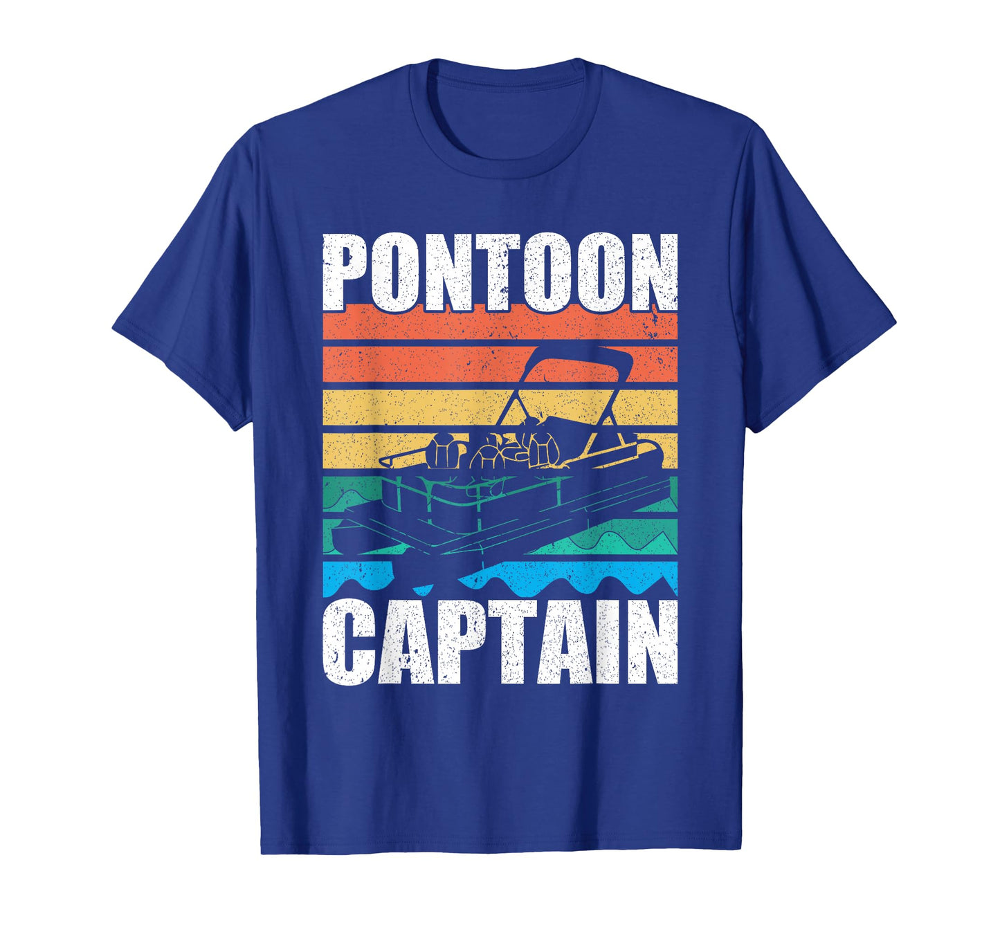 Retro & Funny Pontooning Boat Graphic & Pontoon Captain T-Shirt