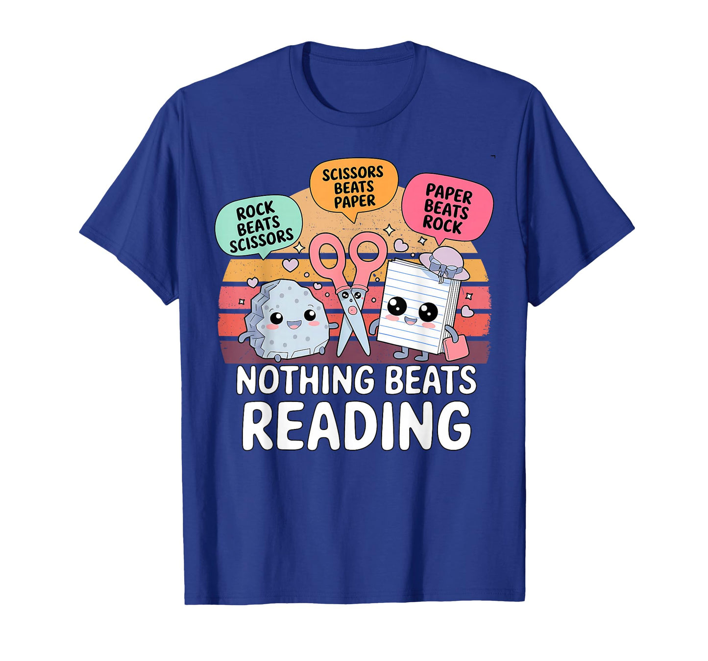 Nothing Beats Reading Rock Paper Scissors Books Lover T-Shirt