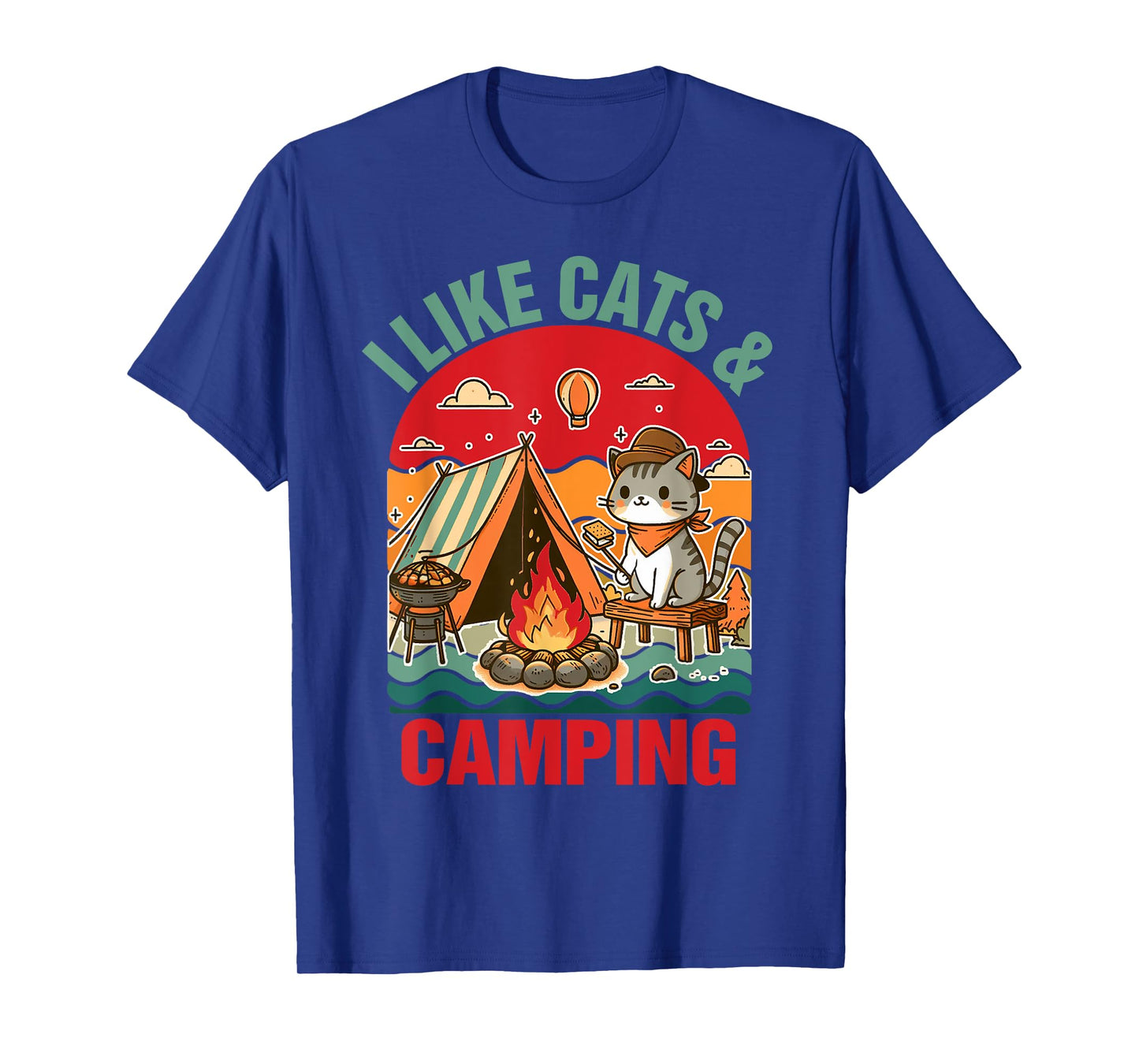 Camper Go Outdoor Cat Lover Cat Mom I Like Cats & Camping T-Shirt