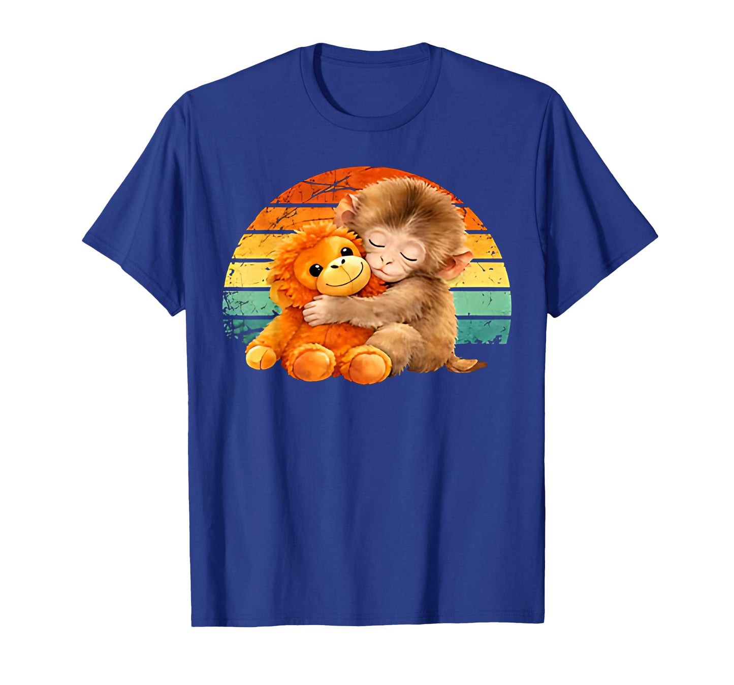 Retro Vintage Baby Monkey Punch T-Shirt - T-Shirt | Royal