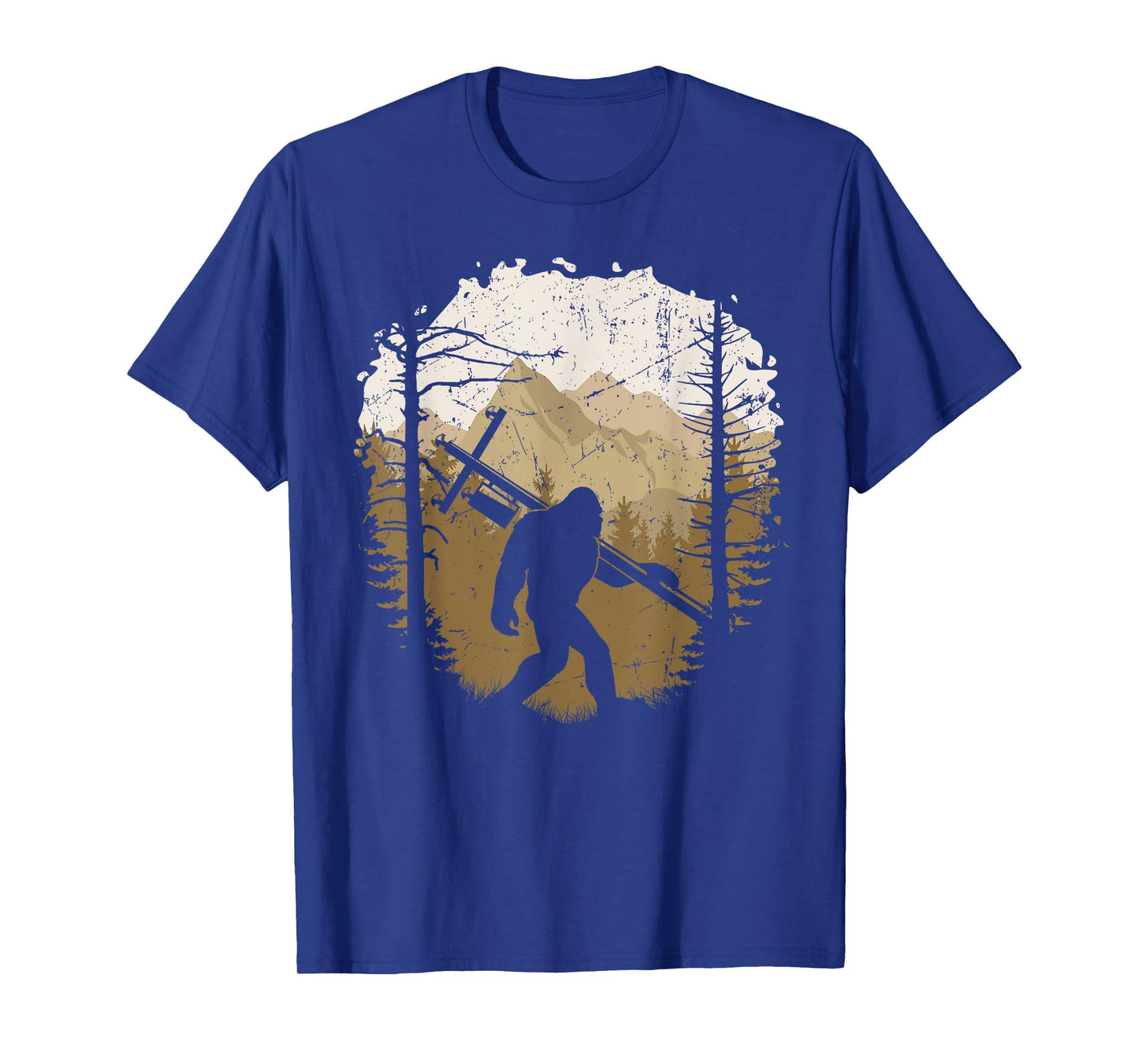 Funny Bigfoot Lineman Power Electrician Sasquatch Lineworker T-Shirt