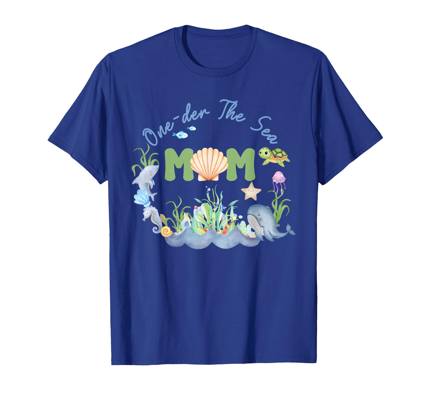 Dad and Mom of The Birthday Girl One-der The Sea Mama Dada T-Shirt