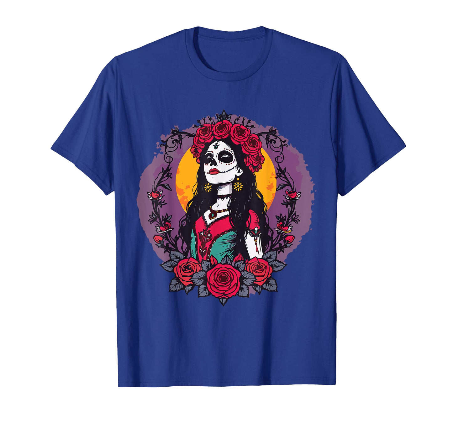 La Catrina Skull Dia de Los Muertos T-Shirt