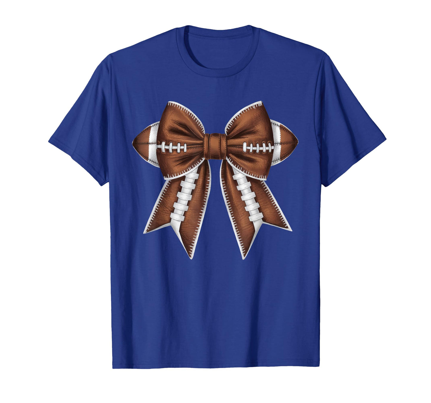 Coquette Bow Funny Football Lover Game Day Football Mom Life T-Shirt
