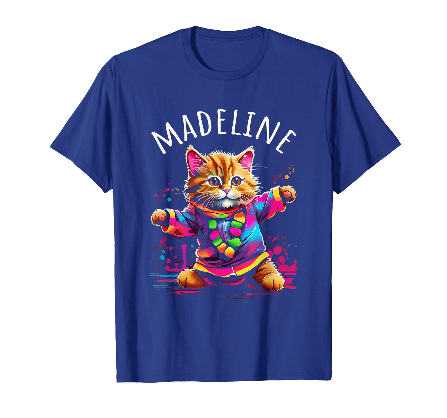 Madeline Dancing Kitty Cat Design for Girls Name Madeline T-Shirt