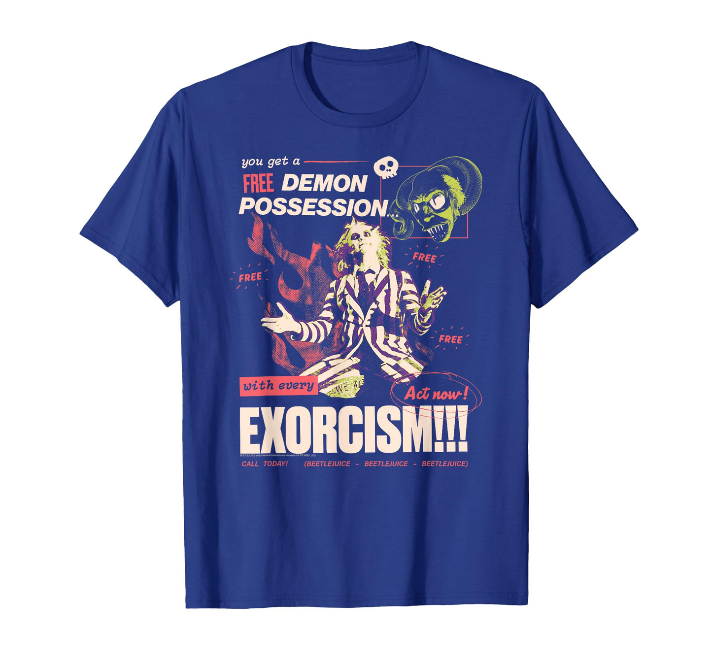 Beetlejuice Free Demon Possession Retro Ad Movie T-Shirt