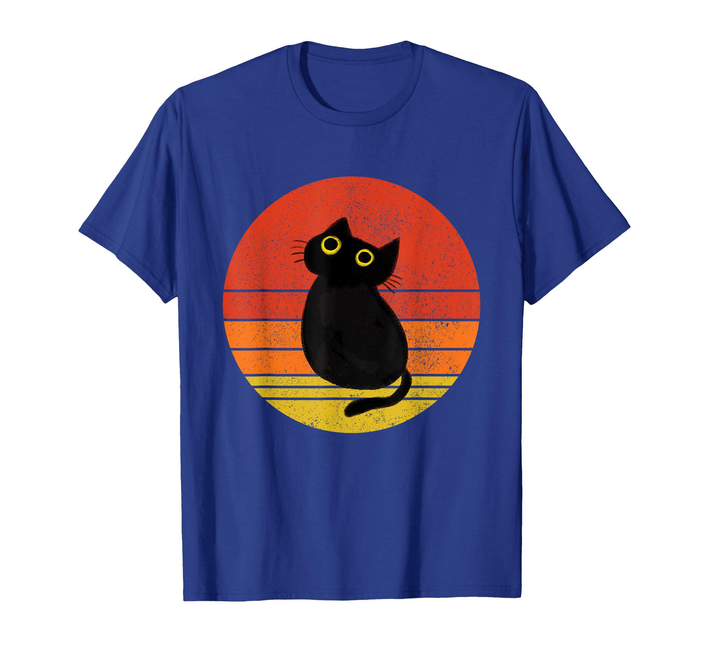Cute Black Cat Vintage Sunset Cat Lover Cat Owner T-Shirt