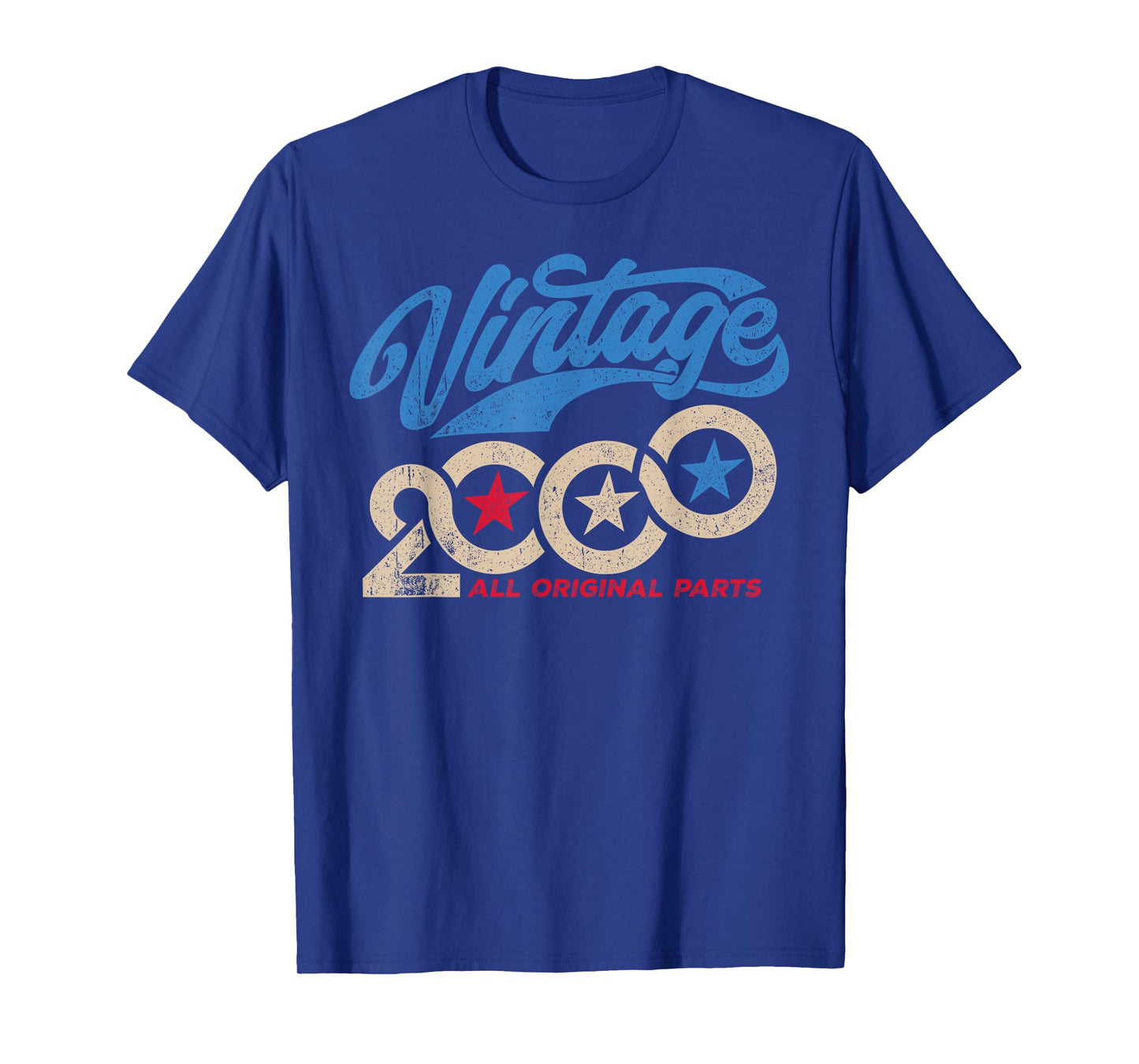 Vintage 2000 Retro 25th Birthday for Men USA Flag Style T-Shirt