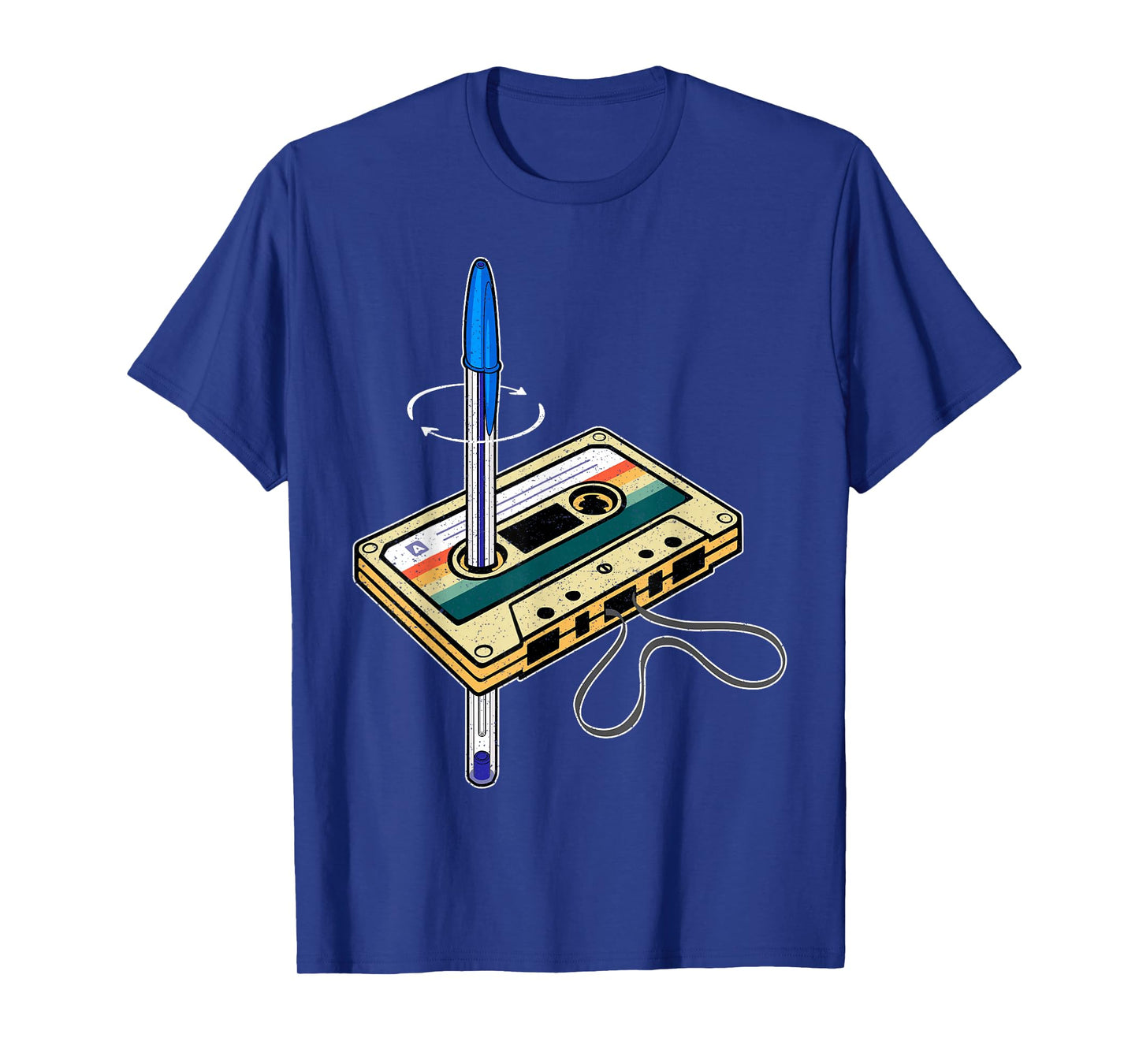 Cassette Pen Hack Retro 80s Old School Tape Fix Rewind Funny T-Shirt