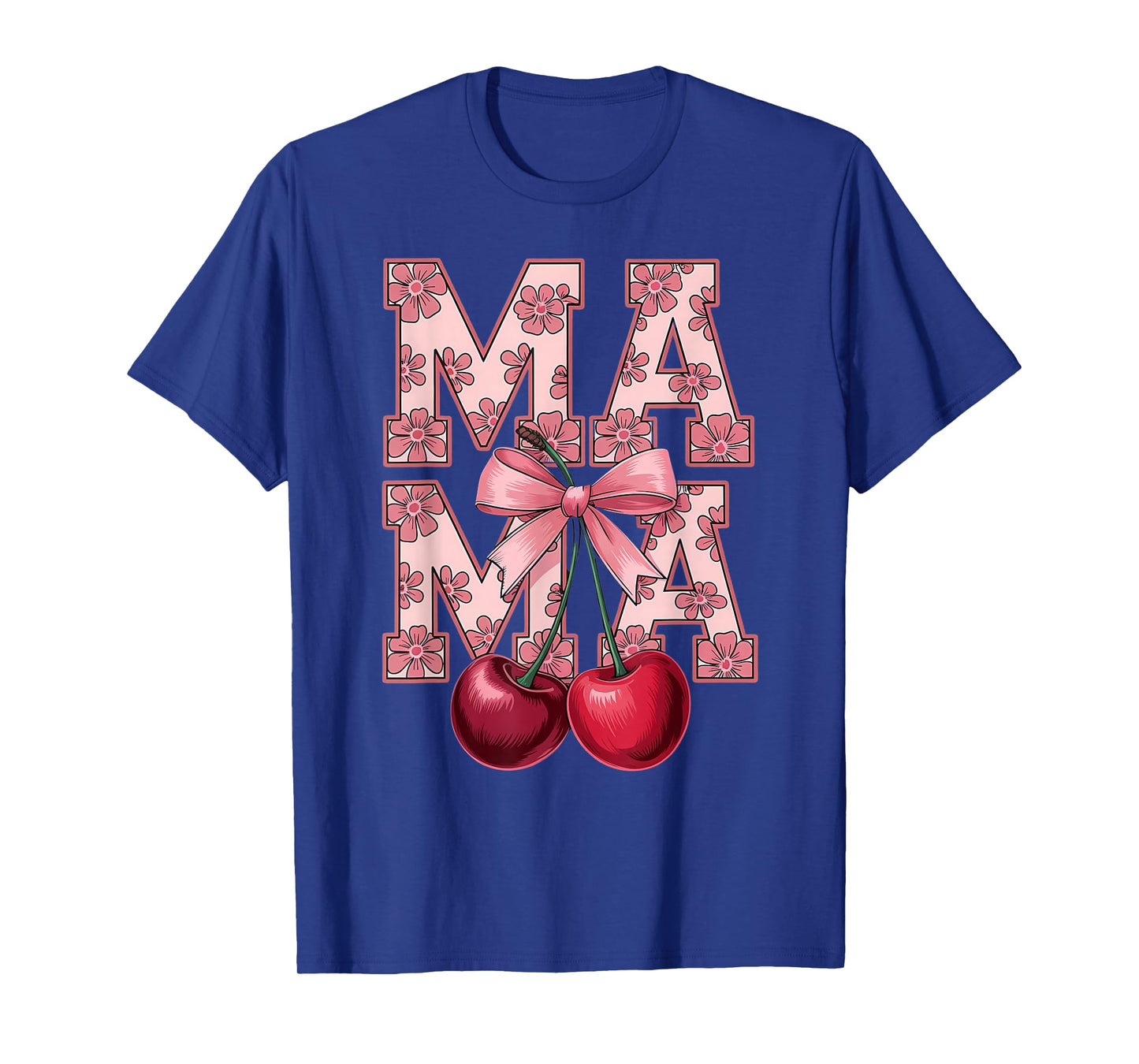 Mama Mommy Cherry Happy Mother's Day Mom Life Coquette Bow T-Shirt