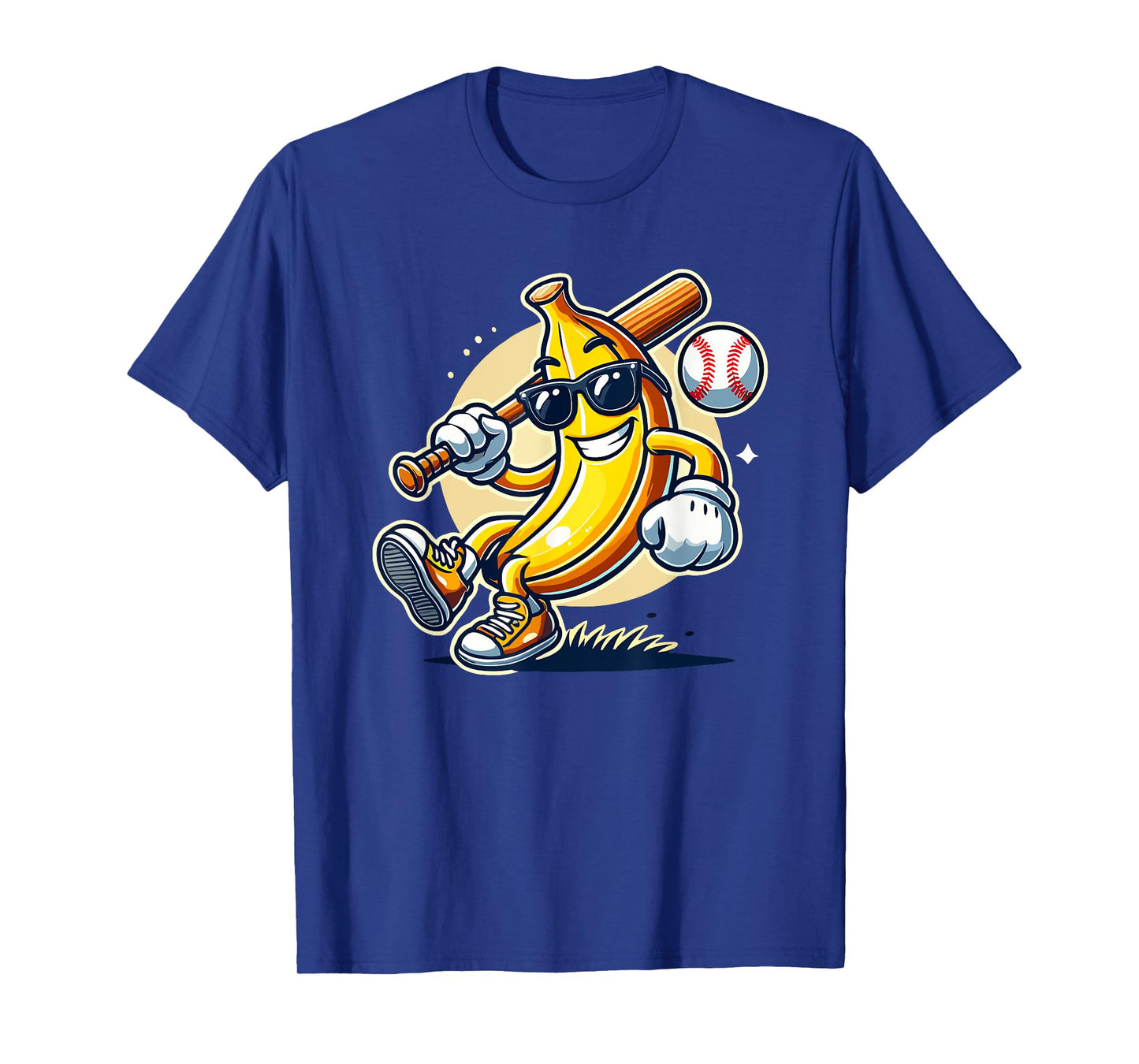 Banana Playing Baseball Fruit Lover Baseball Player T-Shirt