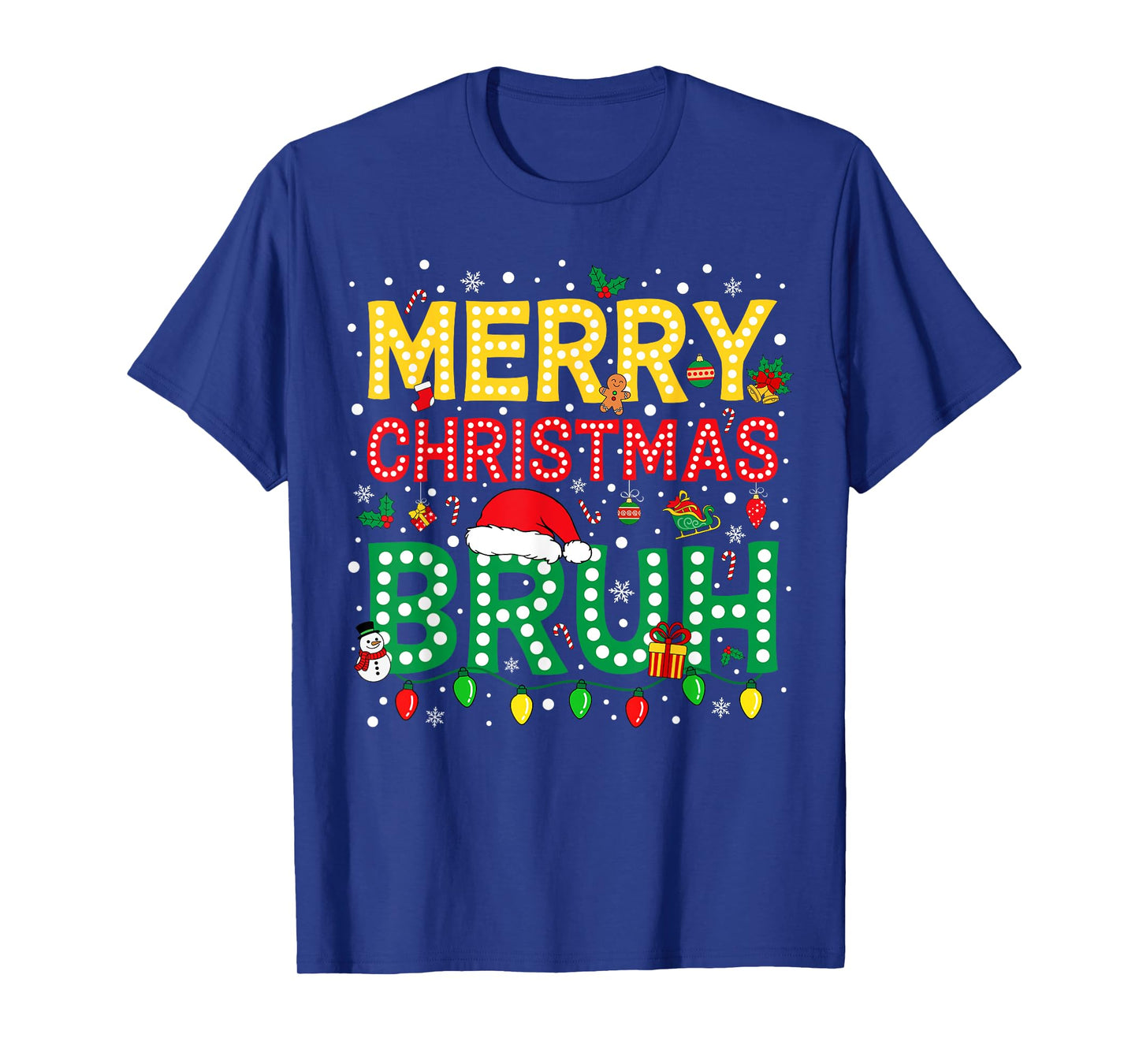 Bruh Christmas Bruh Merry Christmas Teens Boys Men Christmas T-Shirt