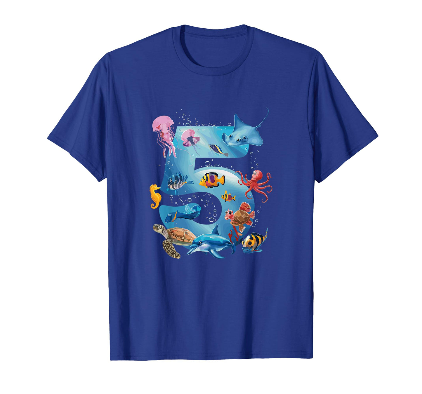 Sea Ocean Number 5rd Birthday Boys and Girls T-Shirt